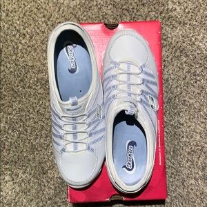 Skechers slip on active sneakers blue white